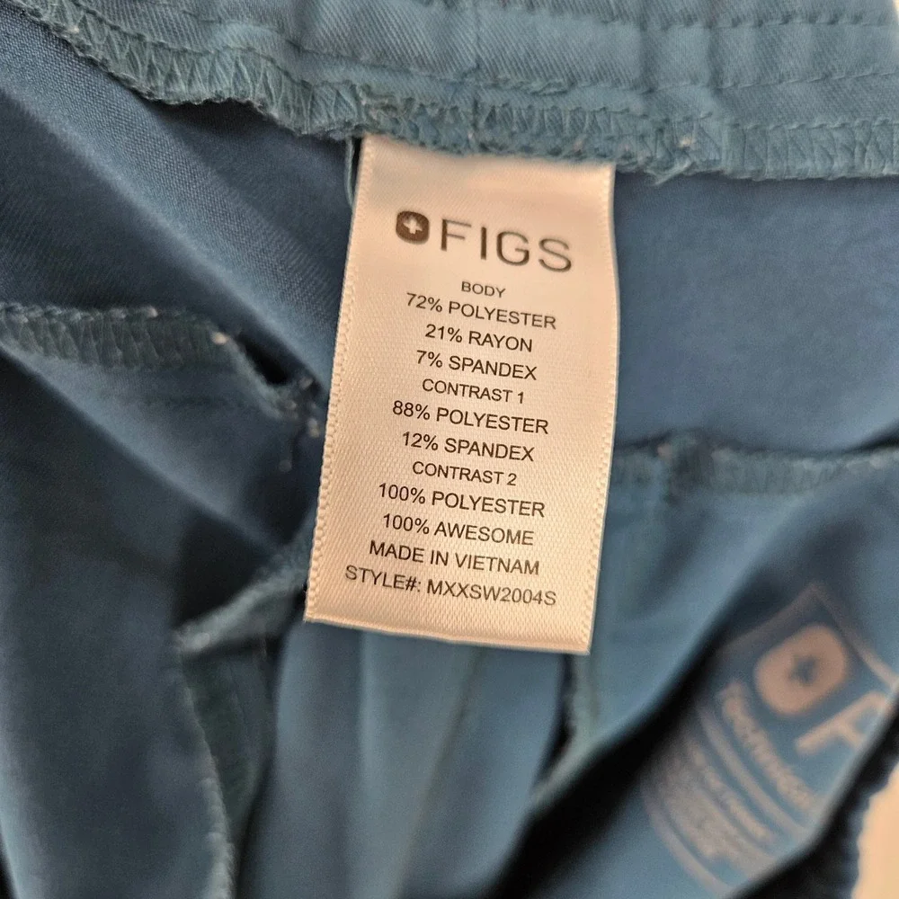 Figs Scrub Pants Mens Small Short Tansen Caribbean Blue Jogger Nurses Uniforms